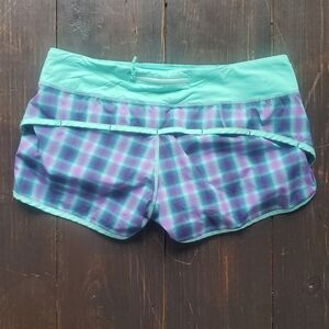Lululemon plaid athletic shorts